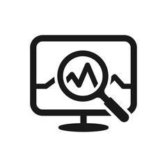 Monitoring graph. Analysis icon concept isolated on white background. Vector illustration