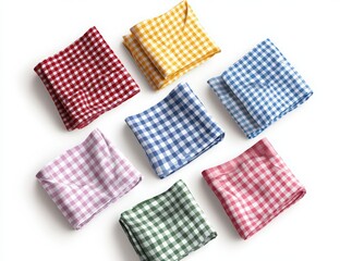 colorful ties on white background