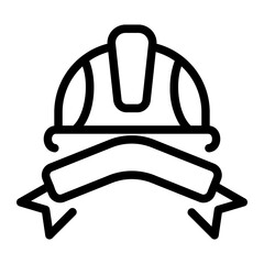 construction safety helmet icon