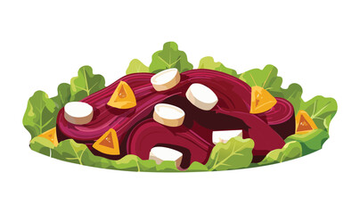 Beetroot Salad - Vector Illustration