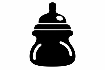 Baby Bottle Silhouette Vector Illustration