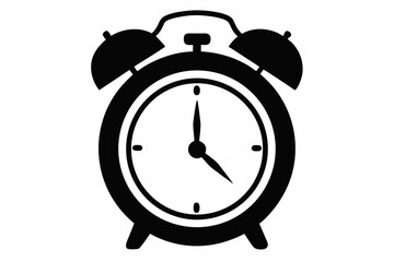 Alarm Clock Silhouette Vector Illustration