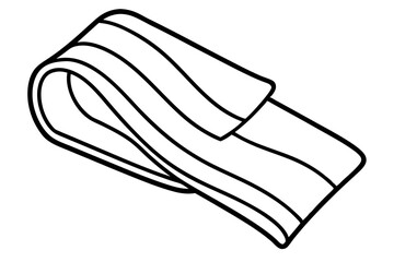 Towel Line Art Vector Illustration With White Background