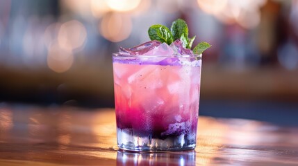 A dreamy watercolor blend of pink, purple, and blue