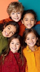 Obraz premium Happy children, diverse group