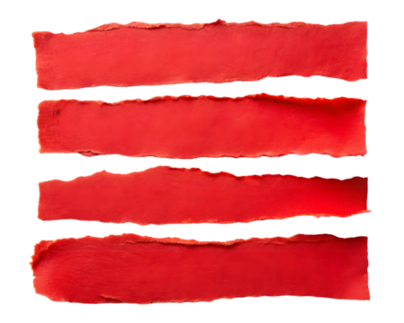 ripped paper torn edges strips isolated on a transparent background 