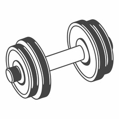 dumbbell isolated on white