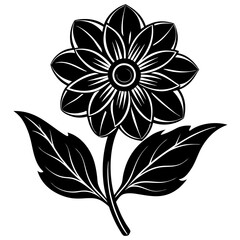 black and white flower