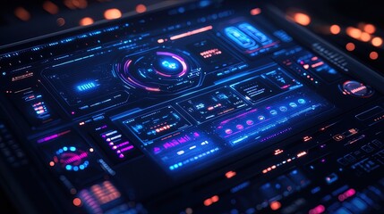 Obraz premium Futuristic Tech Interface