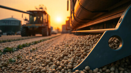 Obraz premium Industrial peanut farming in rural areas