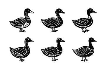 a basic duck icon vector art silhouette