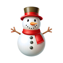 Snowman icon on a transparent background