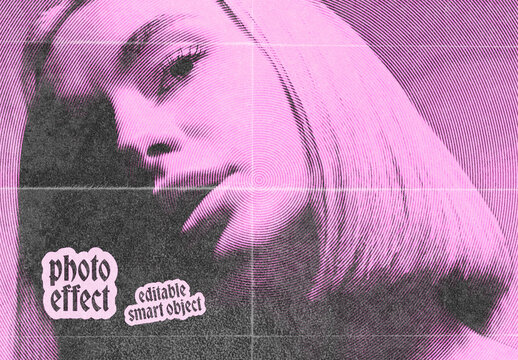 Retro Halftone Photo Effect