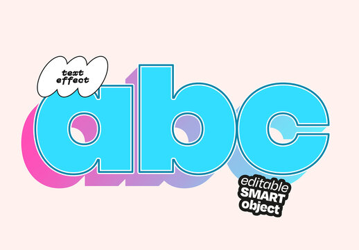 Bold 3D Lettering Text Effect