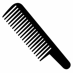 Comb silhouette vector black on white background