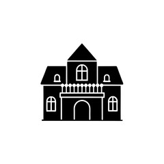 creative details Villa Icon Vector Illustration