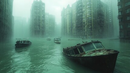 Post-Apocalyptic Flooded City