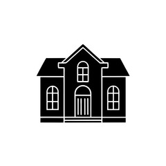 creative details Villa Icon Vector Illustration