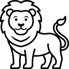 vector illustration of asian lion
