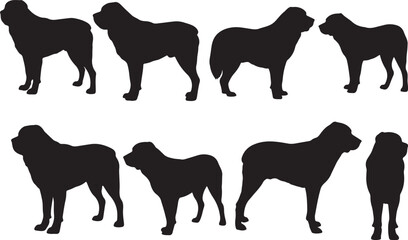 Alabai Silhouette – Minimal Vector Illustration on White Background