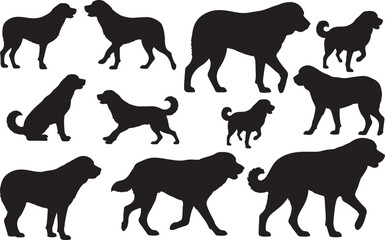 Anatolian Shepherd Dog Silhouette – Minimal Vector Illustration on White Background
