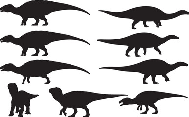 Anteosaurus Silhouette – Minimal Vector Illustration on White Background