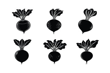a beet illustration vector art silhouette