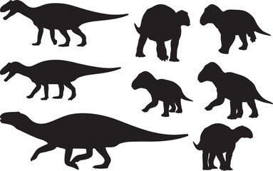 Archaeotherium Silhouette – Minimal Vector Illustration on White Background