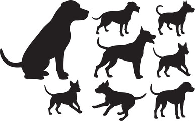 dog Silhouette – Minimal Vector Illustration on White Background