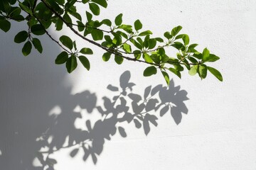 Leaves dance in the light, creating beautiful patterns on a textured surface.