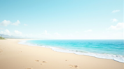 Obraz premium Tranquil Beach with Clear Blue Water