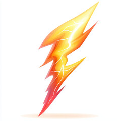 Bright Lightning Bolt Icon With Vibrant Colors and Dynamic Design