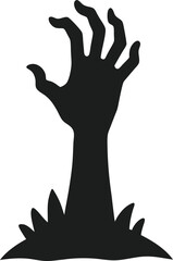 Obraz premium Terrifying Zombie Claw Silhouette Vector