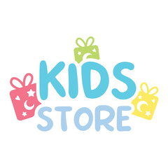 Fototapeta premium simple kids store logo