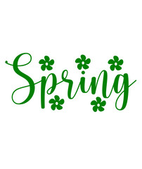 Spring typography design on plain white transparent isolated background for card, shirt, hoodie, sweatshirt, apparel, tag, mug, icon, poster or badge