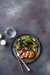 Roasted chicken breast with fresh salad