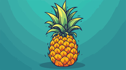 Pineapple Fruit Vector Sketch Illustration for Creative Designs