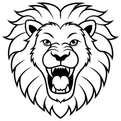 lion head vector