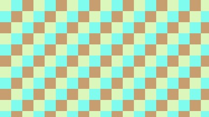 Checkered pattern of light beige and teal squares