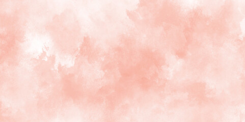 Abstract light pink color watercolor background. Brush stroked painting. Color splash background design. Watercolor paper texture backdrop with splashes.