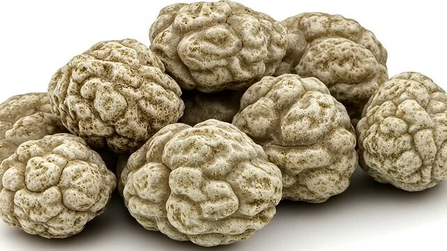 Exotic Custard Apples Close-Up: A Showcase of Nature's Unusual Delicacy