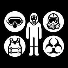 Different types alien and skull icon design