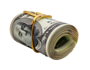 Dollars money with white background