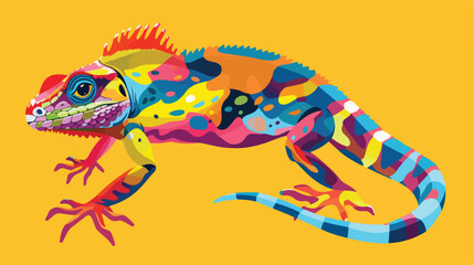 Fototapeta premium Vibrant Reptile Animal Icon Vector Illustration for Graphic Design Projects