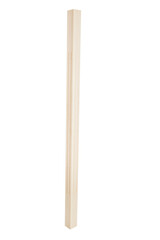 Long wooden post with a white base