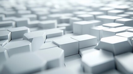 Abstract White Geometric Shapes Background