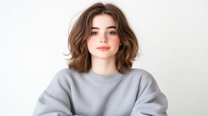 Obraz premium Teenage girl with a casual, trendy look
