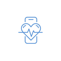 Heart rate monitor icon for health and fitness tracking apps
