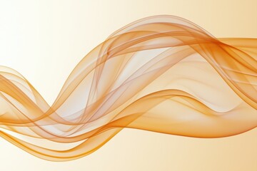 Soft Flowing Abstract Waves in Warm Orange and Cream Tones