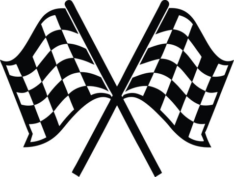 recommend clip art: Crossed checkered flags silhouette, Racing finish line flags, Sports competition flag icon, Checkered race flags vector, Finish line flags illustration